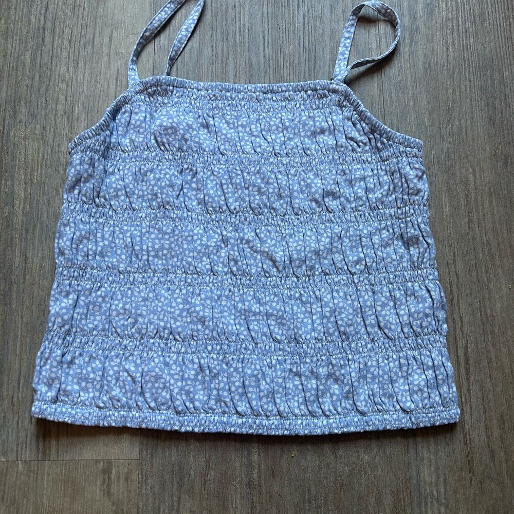 Abercrombie Kids Gray Ruched Smocked Camisole